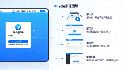 Telegram电脑桌面版官方下载页面截图与安装步骤图解